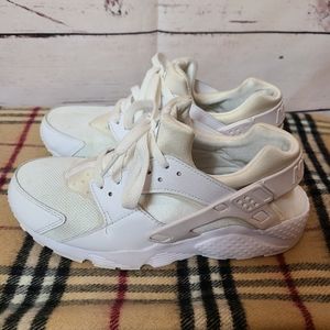 Nike Air Huarache Big Girls 7Y Dirty White Lace Up Athletic Sneaker Shoes